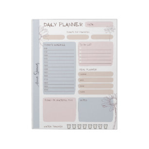 Pastel Daily Planner -  naam Notitieblok