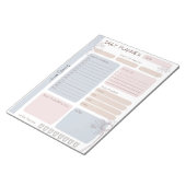 Pastel Daily Planner -  naam Notitieblok (Schuin)