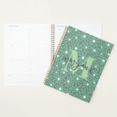 Pastel Daisies Floral Gepersonaliseerde Monogram N Planner (Display)