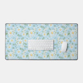 Pastel Daisy Flower Garden Pattern Bureaumat (Keyboard & Muis)