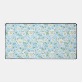 Pastel Daisy Flower Garden Pattern Bureaumat (Voorkant)