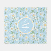 Pastel Daisy Flower Garden Pattern Fleece Deken (Voorkant (Horizontaal))