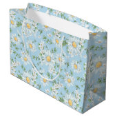 Pastel Daisy Flower Garden Pattern Groot Cadeauzakje (Achterkant Gekanteld)