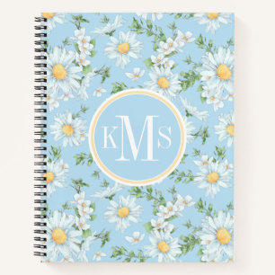 Pastel Daisy Flower Garden Pattern Notitieboek