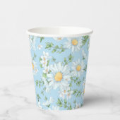 Pastel Daisy Flower Garden Pattern Papieren Bekers (Links)