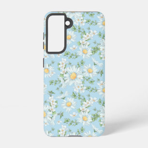 Pastel Daisy Flower Garden Pattern Samsung Galaxy Hoesje