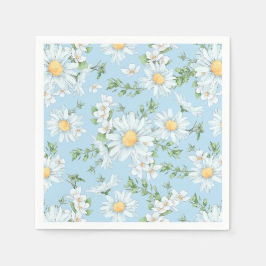 Pastel Daisy Flower Garden Pattern Servet (Voorkant)
