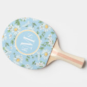 Pastel Daisy Flower Garden Pattern Tafeltennisbatje (Zijkant)