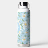 Pastel Daisy Flower Garden Pattern Waterfles (Achterkant)