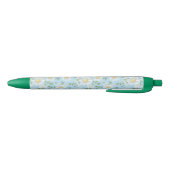 Pastel Daisy Flower Garden Pattern Zwarte Inkt Pen (Bodem)