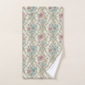 Pastel Damask Bath Towel Romantic Victorian Style (Serviette à main)