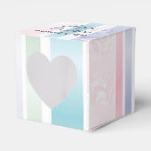 Pastel Damask bruiloft dank u Bedankdoosjes (Voorkant Zijde)