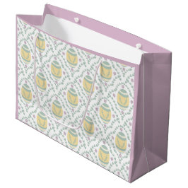Pastel Damask Easter Eggs Patroon Gift Bag Groot Cadeauzakje