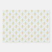 Pastel Damask Easter Eggs Patroon Wrapping Paper (Voorkant 2)