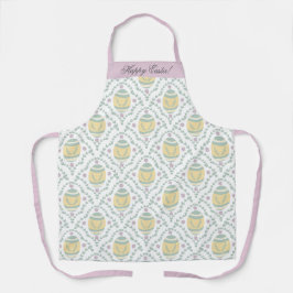 Pastel Damask Easter Eggs Pattern Schort