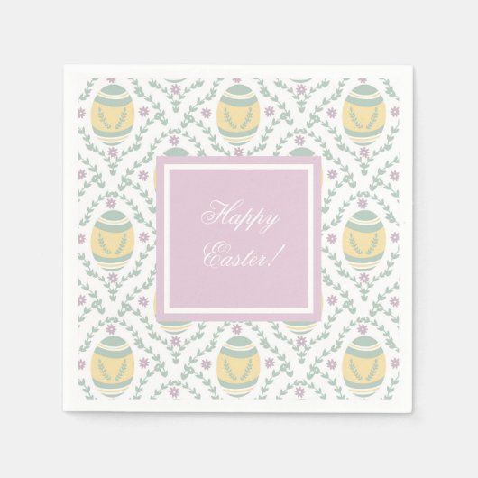 Pastel Damask Easter Eggs Pattern Servet (Voorkant)
