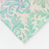 Pastel damast fleece deken (Hoek)