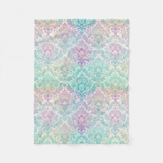 Pastel damast fleece deken (Voorkant)