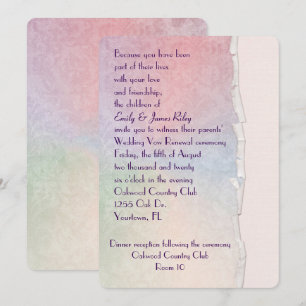 Pastel damast met gescheurde rand kaart