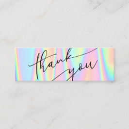 pastel dank u mini visitekaartje