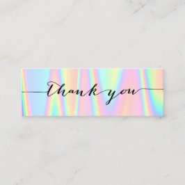pastel dank u mini visitekaartje