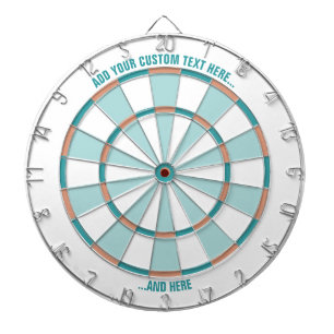 Pastel Dartboard met aangepaste tekst Dartbord