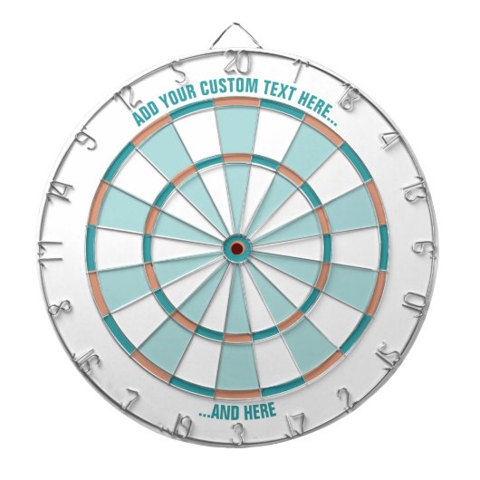 Pastel Dartboard met aangepaste tekst Dartbord (Voorkant)