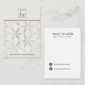 PASTEL DE LA CARTE D'AFFICHAGE DE CLIP FLORAL BLAN (Devant / Derrière)