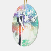 Pastel de la Croix-Sainte Ornement de Noël dénudé (Gauche)