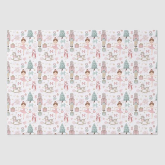 Pastel De Notenkraker Kerst Ballet Decoupage Tissuepapier (Voorkant)