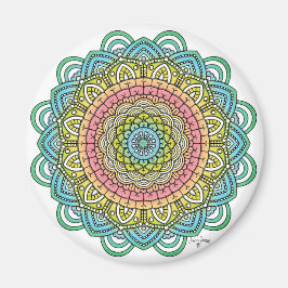 Pastel Defleur Mandala Magneet