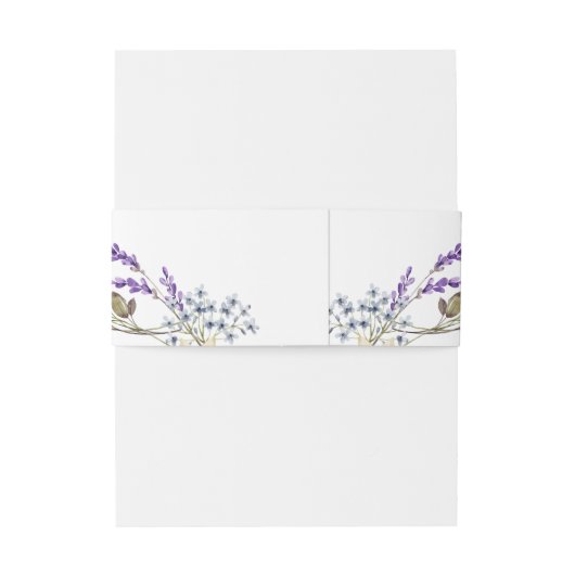 Pastel Delicate Wildflowers bruiloft Uitnodigingen Wikkel (Achterkant Voorbeeld)