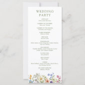 Pastel Delicate Wildflowers Wedding Program (Achterkant)