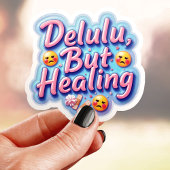 Pastel Delulu maar genezend Sticker