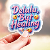 Pastel Delulu maar genezend Sticker