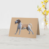 Pastel Dessin Bonne Carte de voeux Beagle (Fleur jaune)
