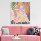 Pastel Dew heeft bloemen laten vallen in Waterverv Canvas Afdruk (Insitu (Woonkamer))