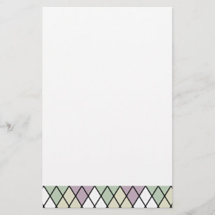 Pastel Diamonds Argyle Briefpapier