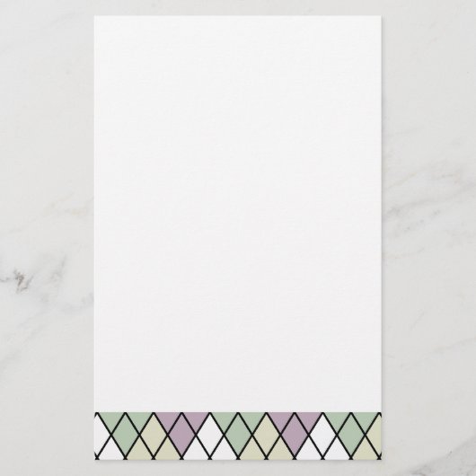 Pastel Diamonds Argyle Briefpapier (Voorkant)