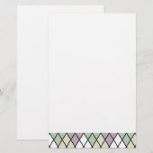 Pastel Diamonds Argyle Briefpapier (Voorkant / Achterkant)