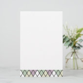 Pastel Diamonds Argyle Briefpapier (Staand voorkant)