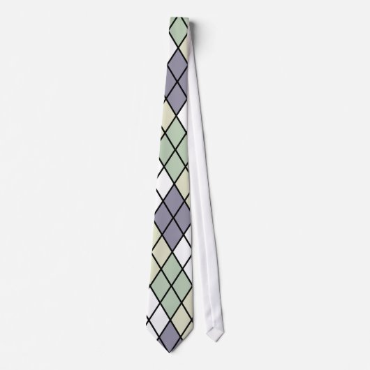 Pastel Diamonds Argyle Stropdas (Voorkant)