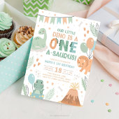 Pastel Dinosaur Invitation d'anniversaire