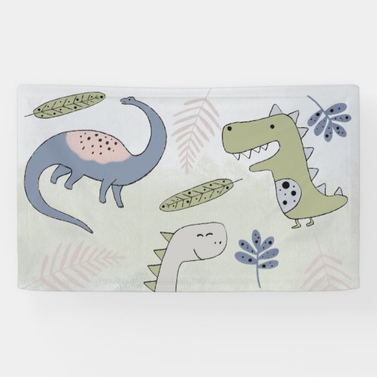 Pastel Dinosaur Spandoek (Horizontaal)