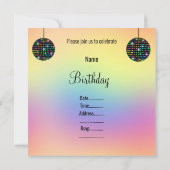 PASTEL DISCO THEME PARTY INVITATION (Dos)