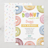 Pastel Donut Anniversaire Invitation - Ne Voulez P (Devant / Derrière)