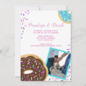Pastel Donut Engagement Party Kaart (Achterkant)