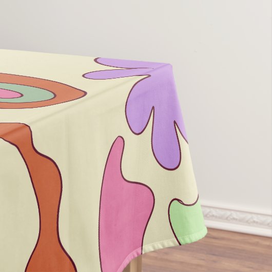 Pastel doodle elementen compositie tafelkleed (Voorbeeld)