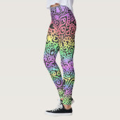 Pastel Doodle Pattern-Leggings Leggings (Links)