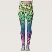 Pastel Doodle Pattern-Leggings Leggings (Voorkant)